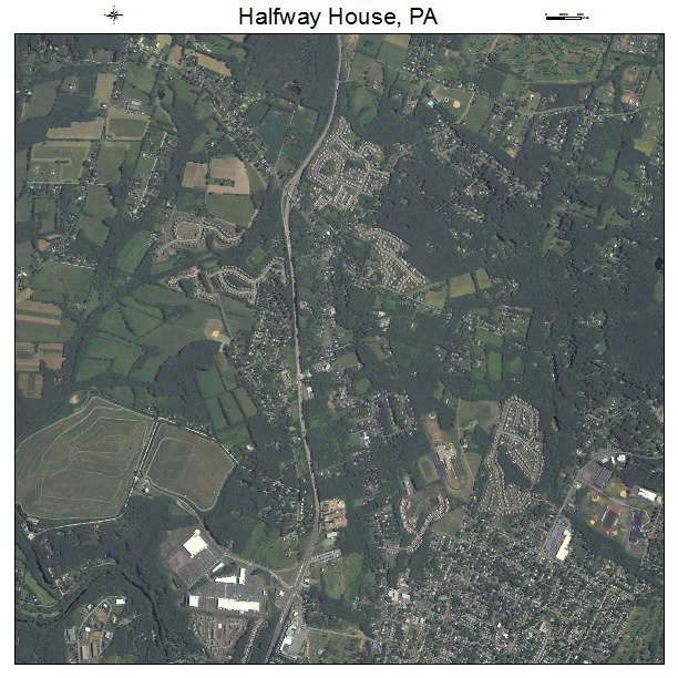 Halfway House, PA air photo map