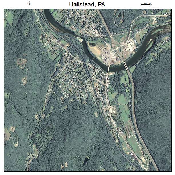 Hallstead, PA air photo map