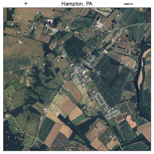 Hampton, PA air photo map