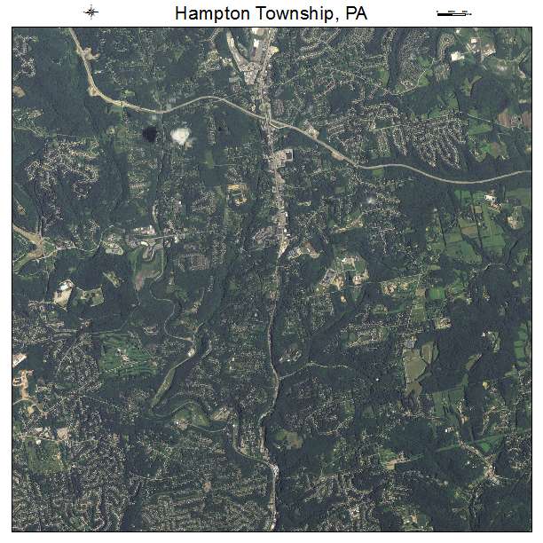 Hampton Township, PA air photo map