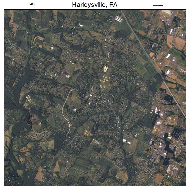 Harleysville, PA air photo map