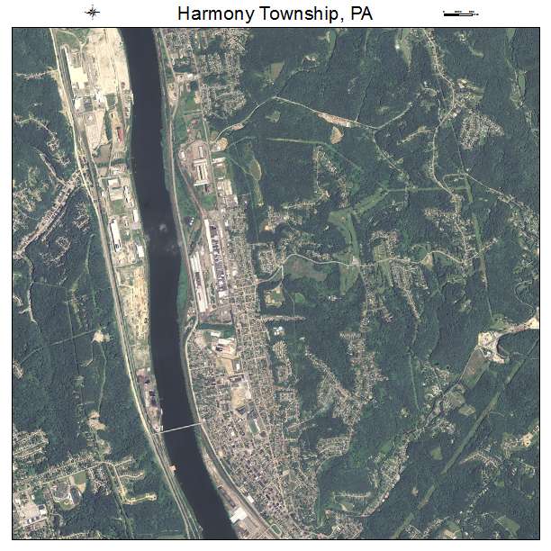 Harmony Township, PA air photo map