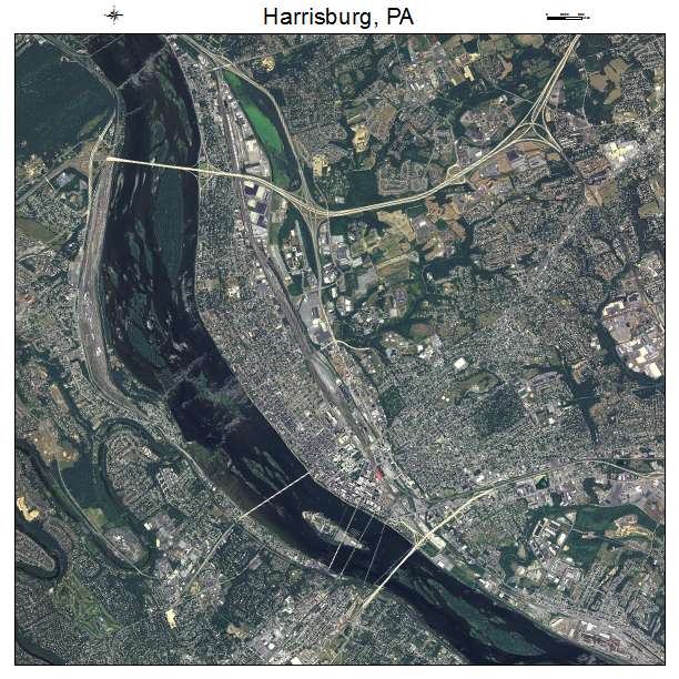 Harrisburg, PA air photo map