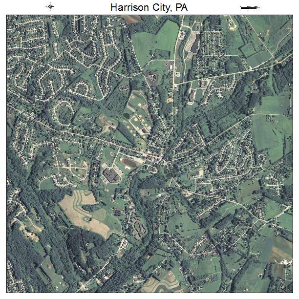 Harrison City, PA air photo map