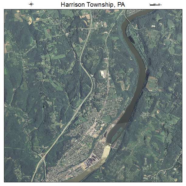 Harrison Township, PA air photo map