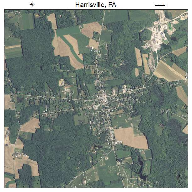 Harrisville, PA air photo map