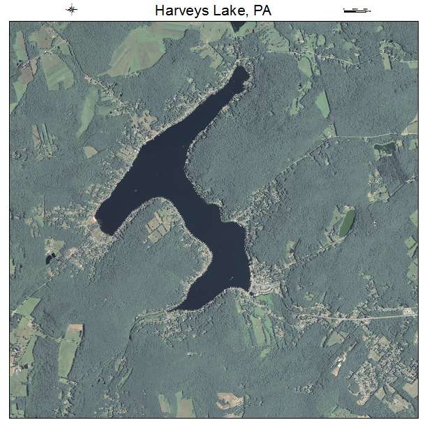 Harveys Lake, PA air photo map