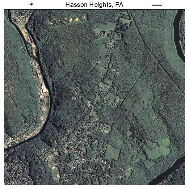 Hasson Heights, PA air photo map