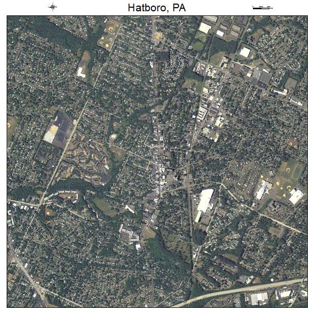 Hatboro, PA air photo map