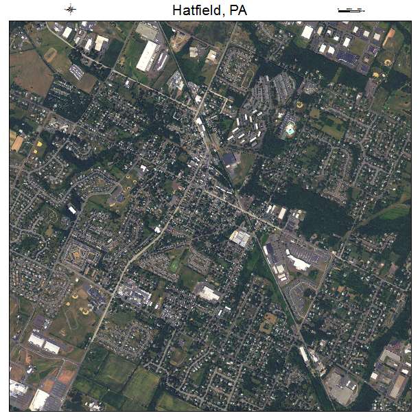 Hatfield, PA air photo map