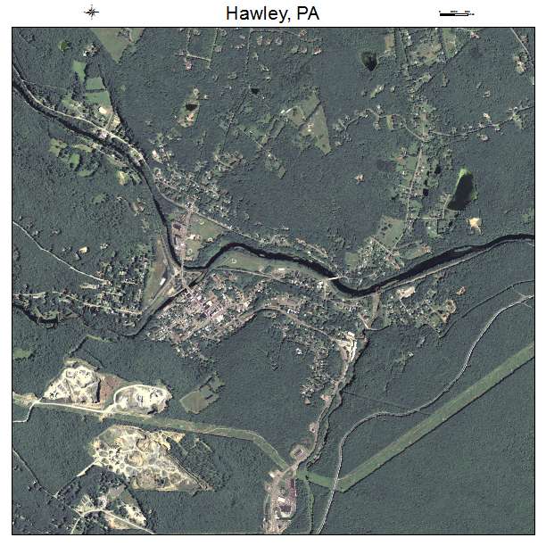 Hawley, PA air photo map