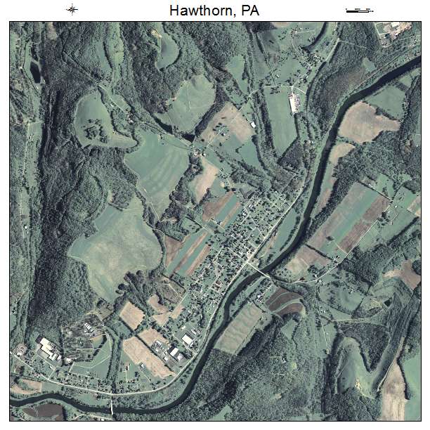 Hawthorn, PA air photo map