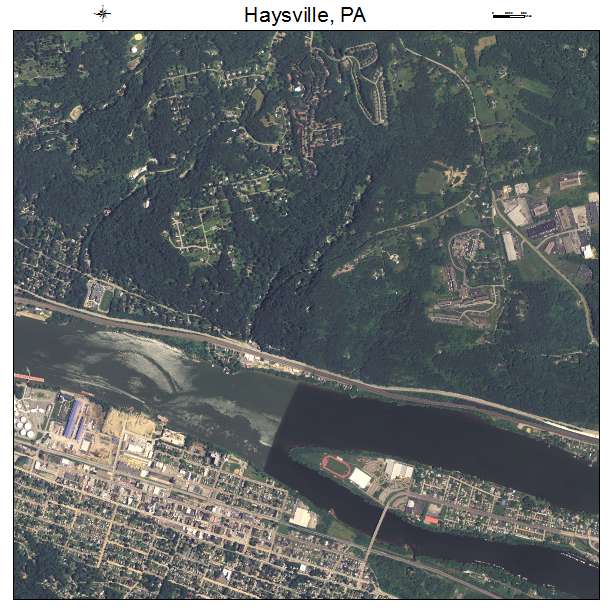 Haysville, PA air photo map