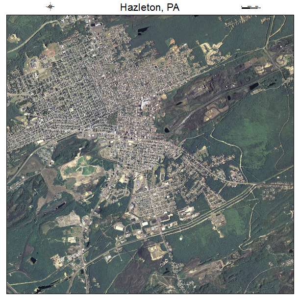 Hazleton, PA air photo map