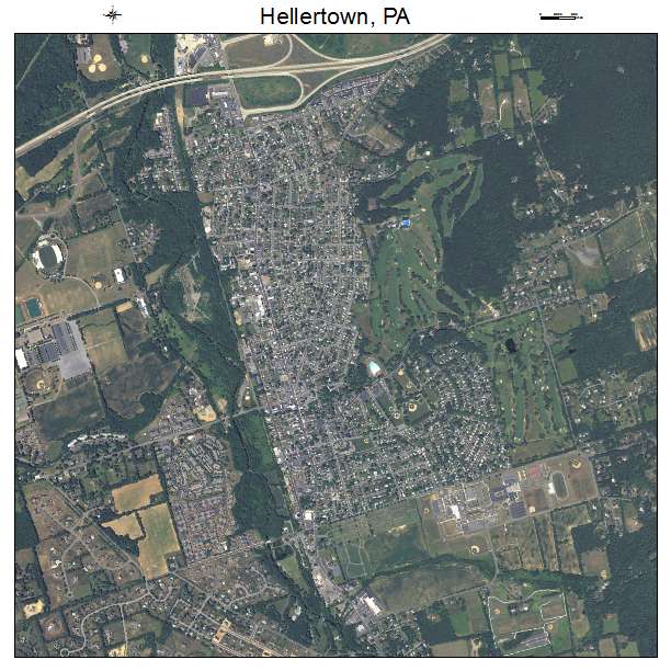 Hellertown, PA air photo map