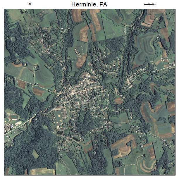 Herminie, PA air photo map