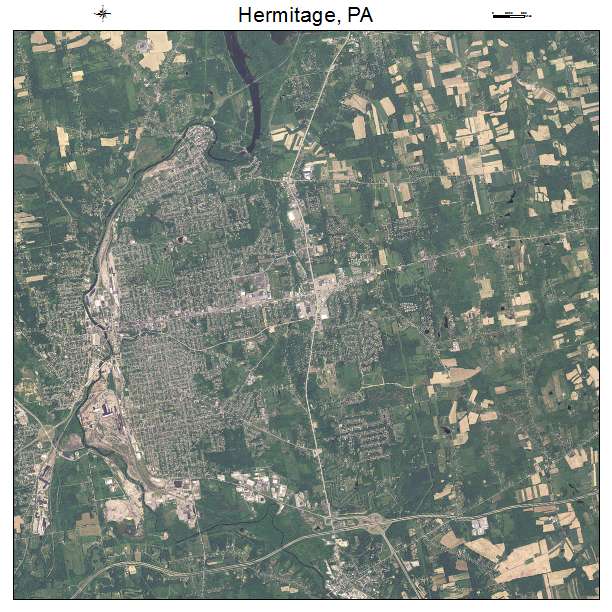 Hermitage, PA air photo map