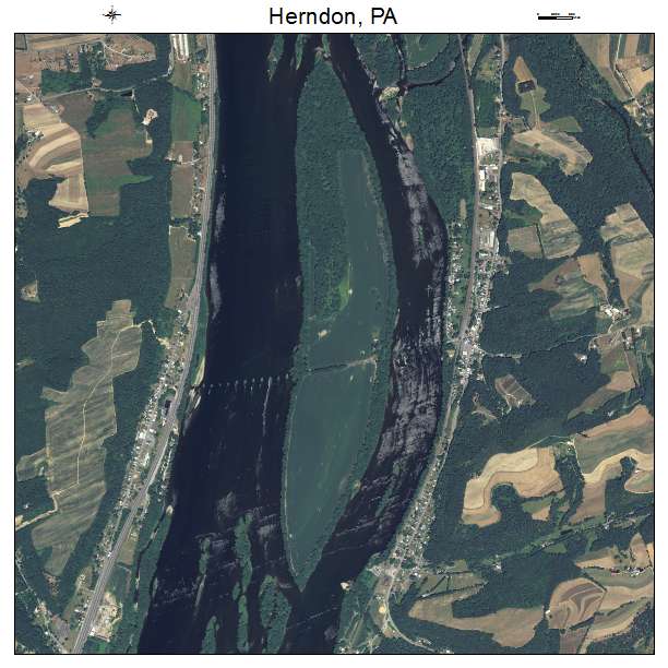 Herndon, PA air photo map