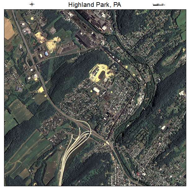 Highland Park, PA air photo map