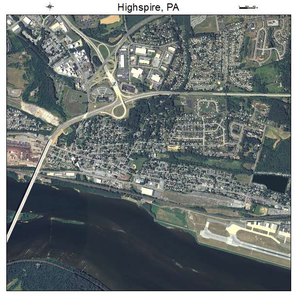 Highspire, PA air photo map