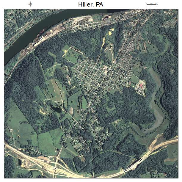 Hiller, PA air photo map