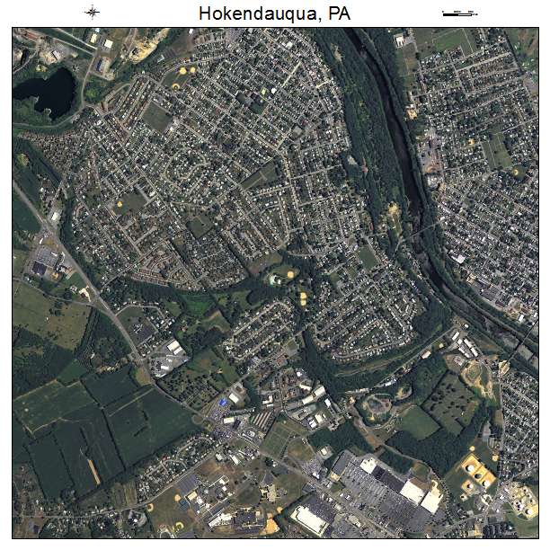 Hokendauqua, PA air photo map