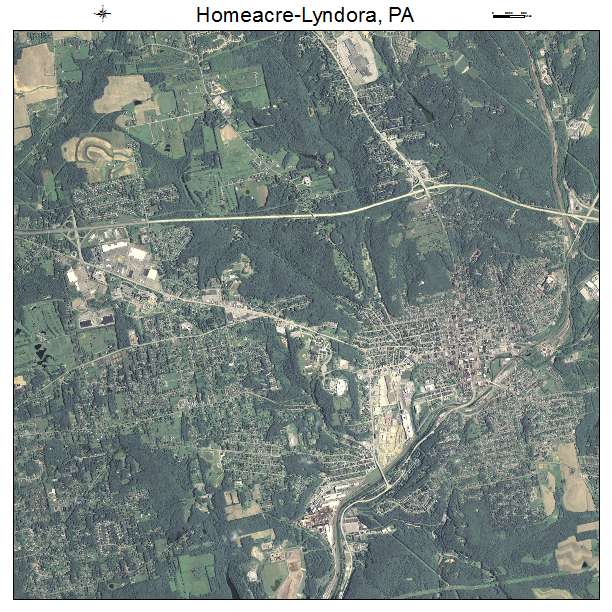 Homeacre Lyndora, PA air photo map