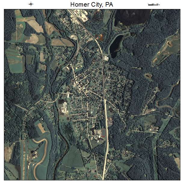 Homer City, PA air photo map