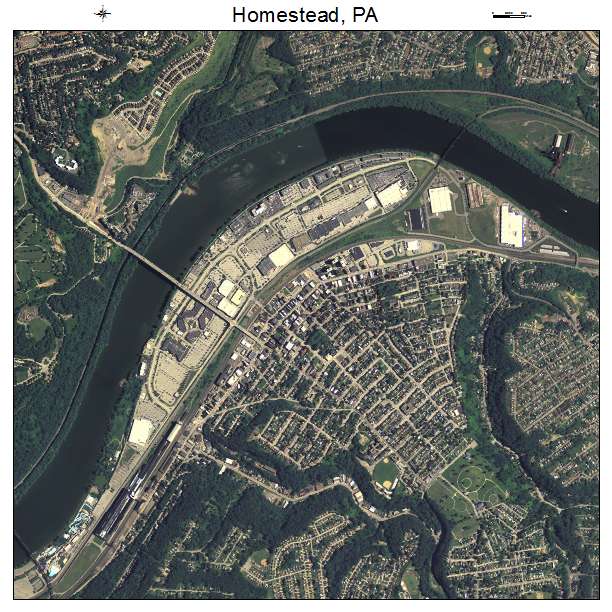Homestead, PA air photo map