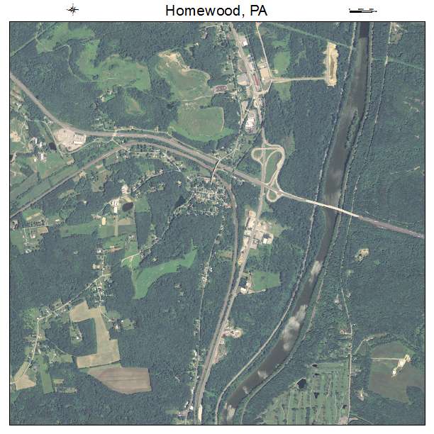 Homewood, PA air photo map
