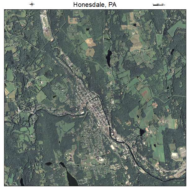 Honesdale, PA air photo map