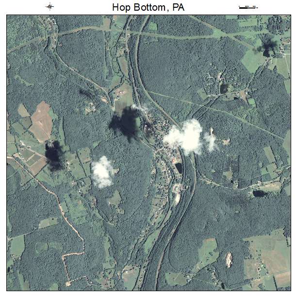 Hop Bottom, PA air photo map