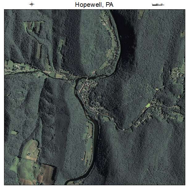 Hopewell, PA air photo map