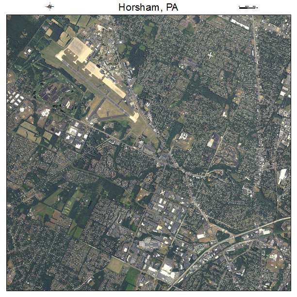 Horsham, PA air photo map