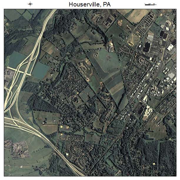 Houserville, PA air photo map