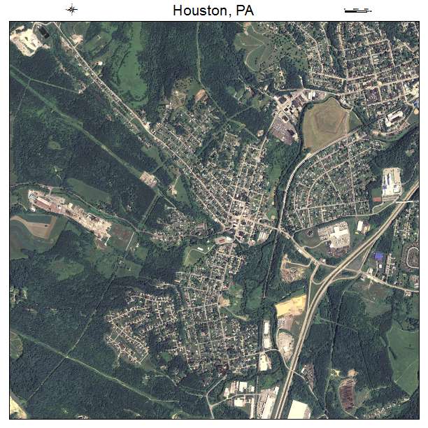Houston, PA air photo map