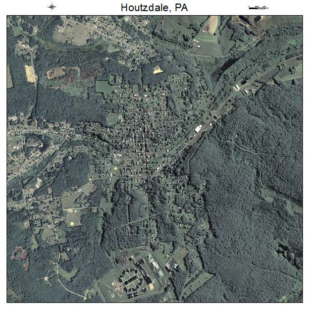 Houtzdale, PA air photo map