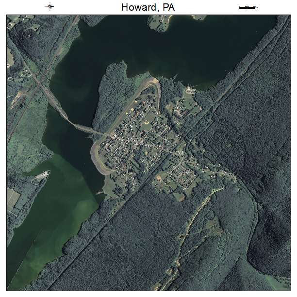 Howard, PA air photo map
