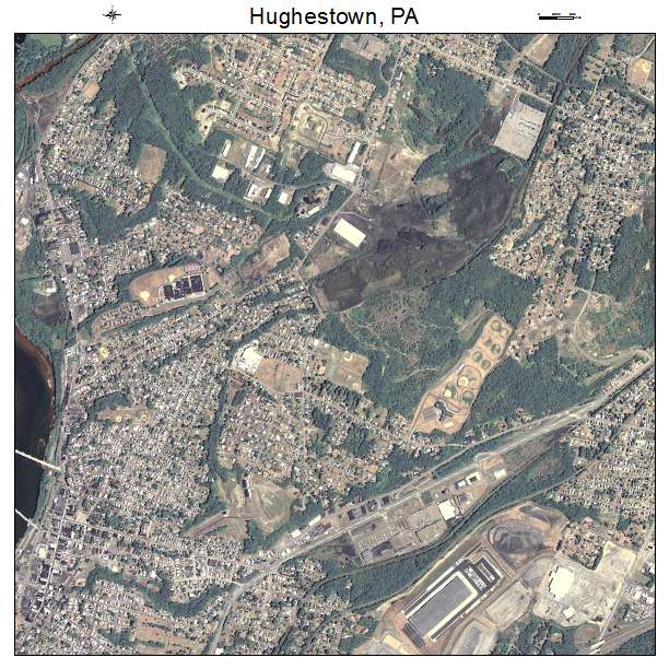 Hughestown, PA air photo map