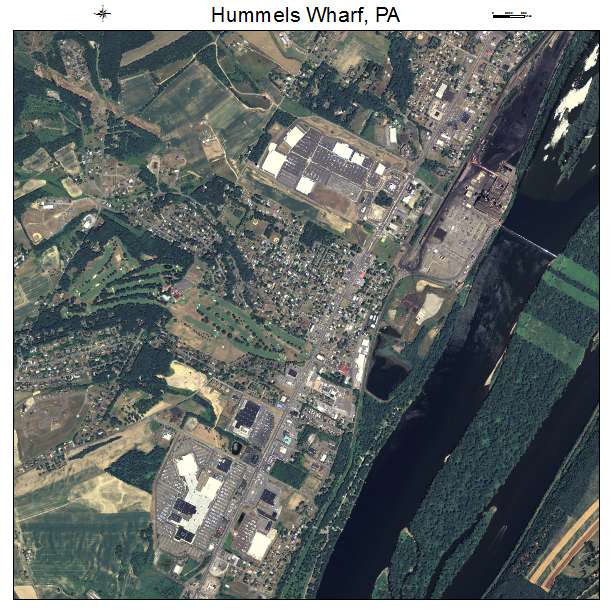 Hummels Wharf, PA air photo map