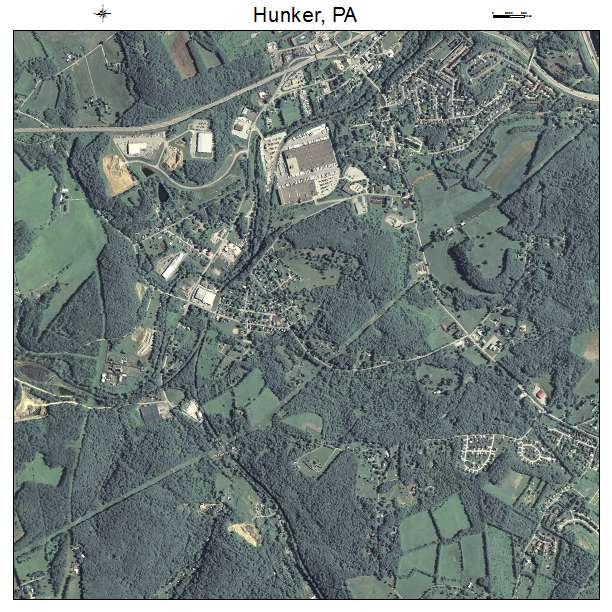 Hunker, PA air photo map