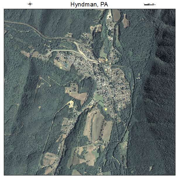 Hyndman, PA air photo map
