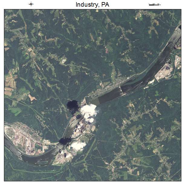 Industry, PA air photo map