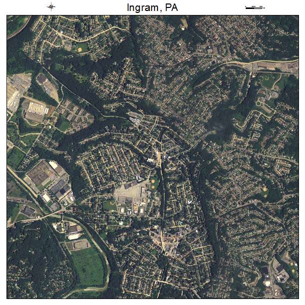 Ingram, PA air photo map
