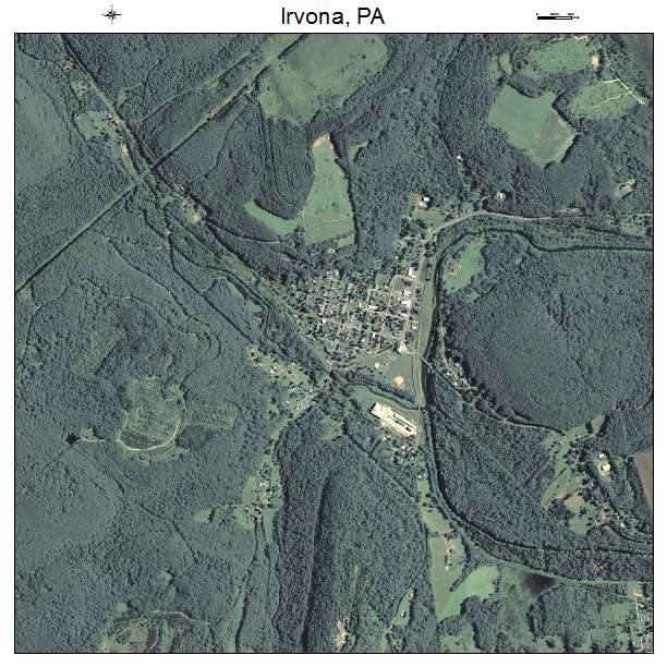 Irvona, PA air photo map