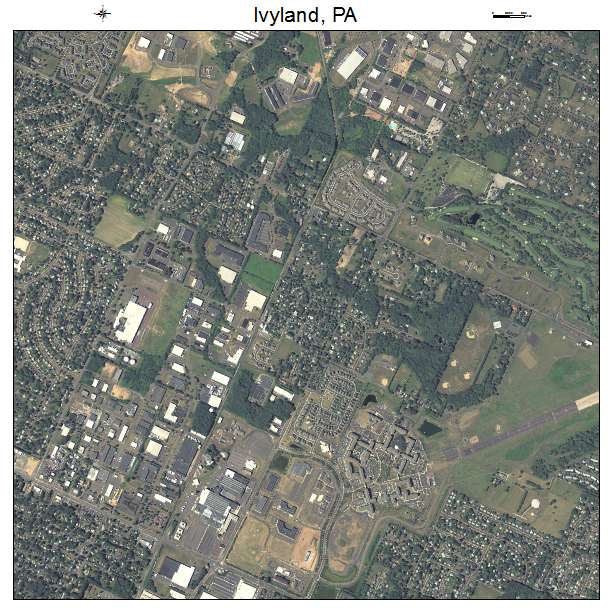 Ivyland, PA air photo map