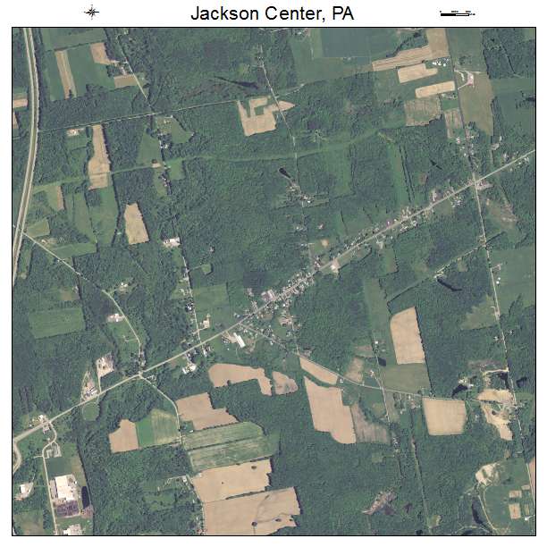 Jackson Center, PA air photo map