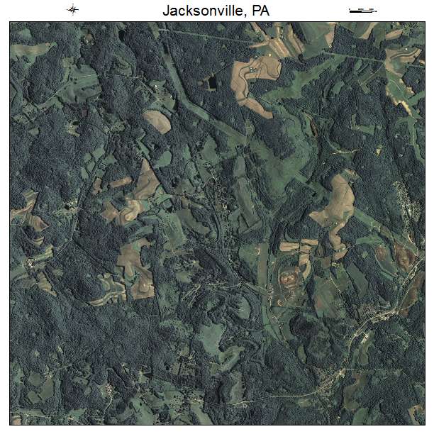 Jacksonville, PA air photo map