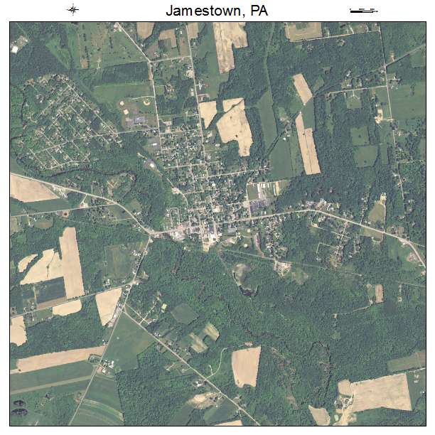 Jamestown, PA air photo map
