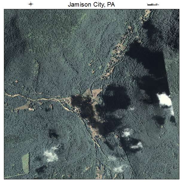 Jamison City, PA air photo map